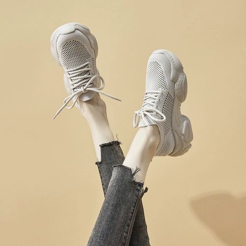 婥蕾 Дышащая универсальная спортивная обувь на платформе, коллекция 2023, популярно в интернете