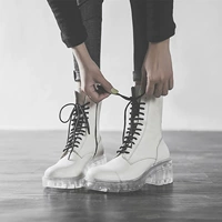 Martens, Tide, универсальные осенние короткие сапоги в английском стиле на платформе, 2020, в британском стиле, из натуральной кожи, популярно в интернете, подходят для весны и осени