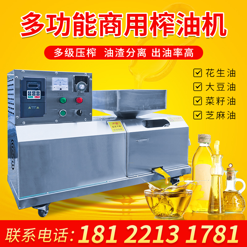 Fully automatic smart home stainless steel squeezer commercial electric medium home large oil workshop small peanuts