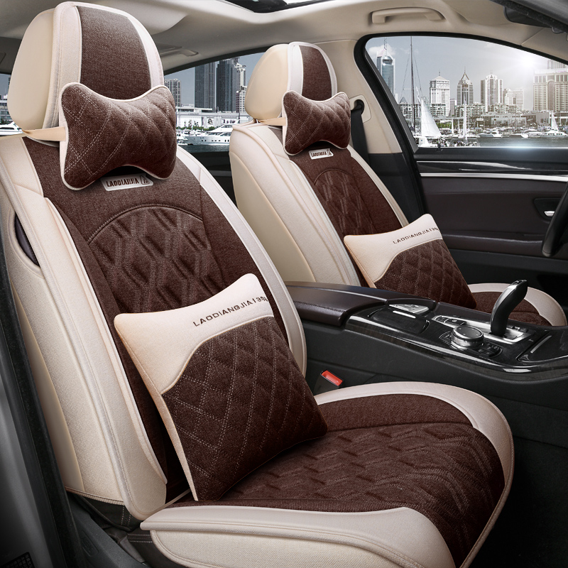 All-inclusive fabric seat cover new car seat cushion four seasons general summer five-seat surround Octavia seat cover seat cover car seat cushion
