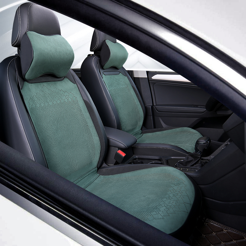 Flip fur ultra-thin car seat cushion four seasons universal high-end net red seat cushion saddle cushion summer cool cushion seat cover