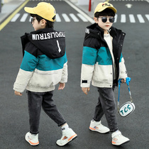 Boys winter clothing cotton clothes 2021 New thickened CUHK Childrens down cotton clothing jacket Winter cotton padded jacket Korean version wave