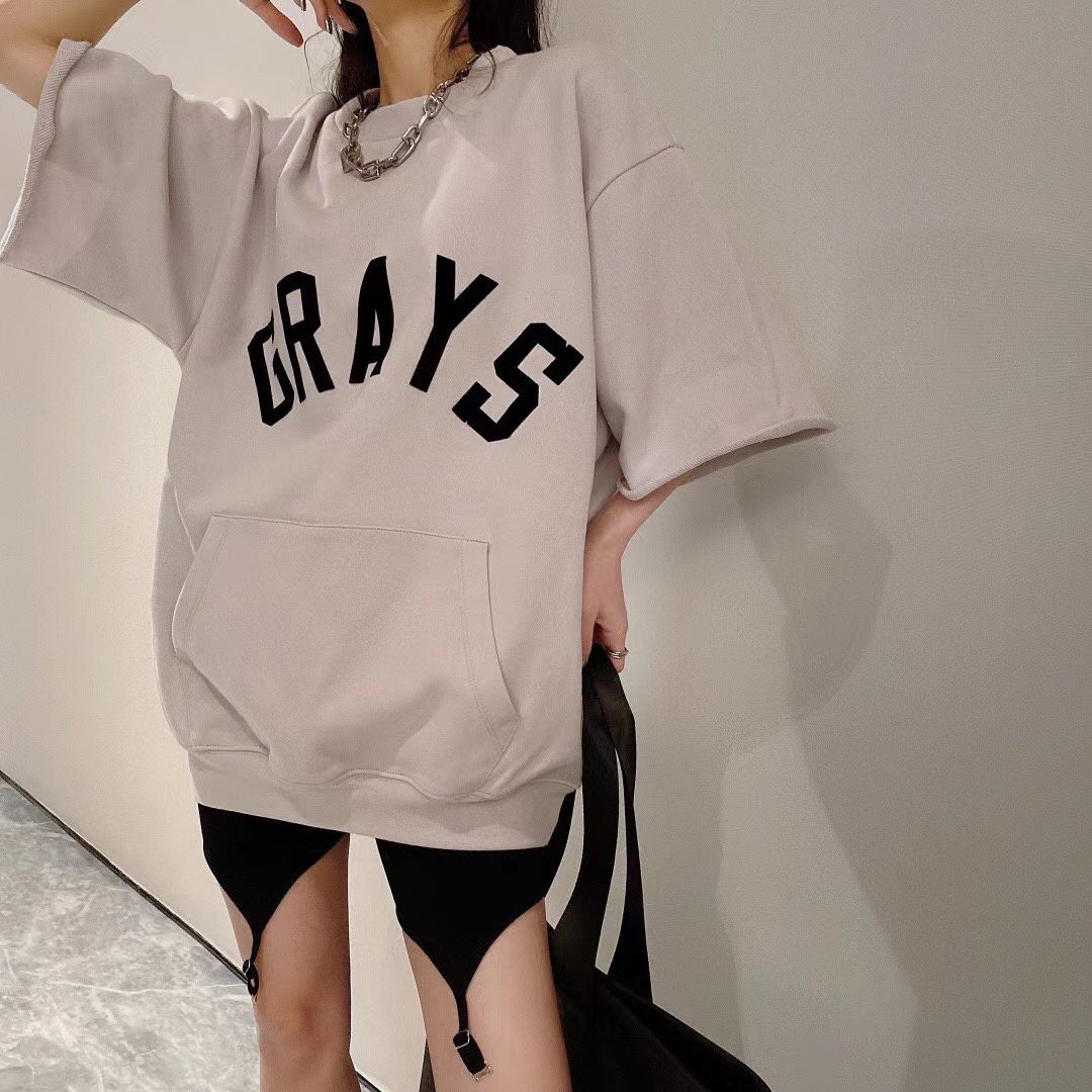 FOG FEAR OF GOD Seventh Season joint short sleeve round collar 70% sleeves High Street Methodist Loose Male Tide