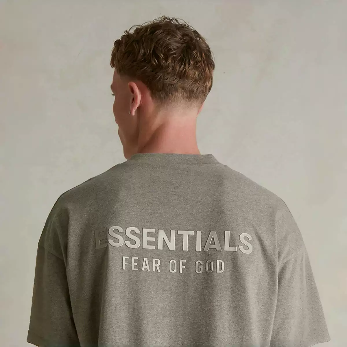 FOG MIKI ESSENTIALS Американский модный бренд 100% хлопок свободная серая кофта топы с коротким рукавом мужская летняя футболка
