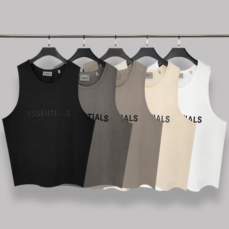 FOG FEAR OF GOD ESSENTIALS CHEST Chest Alphabet T-shirt Vest Chauded High Street Footed Jersey Man