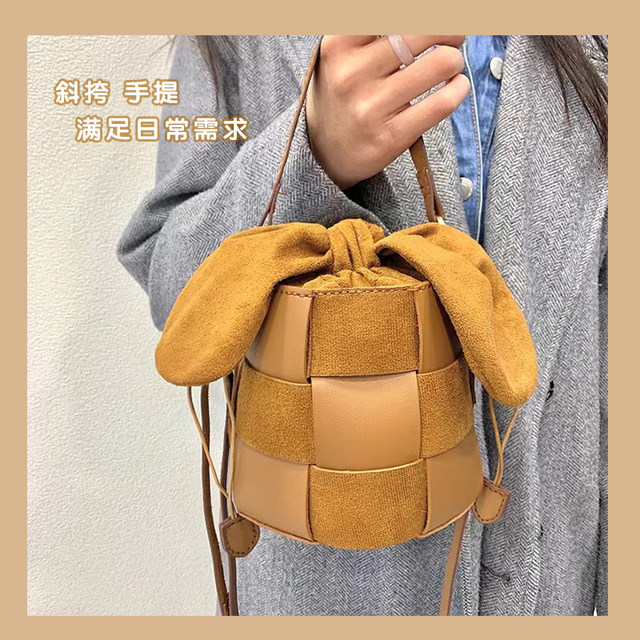 Handmade DIY Creative Year of the Rabbit Bucket Bag DIY Kit Crossbody Tote Bag Gift for Girlfriend