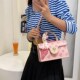 New DIY Small Square Bag, Hand-Woven Bag, Cherry Blossom Bag Material Kit, Hand-Sewn, LAOSHU Pieces, Gift for Girlfriend, Shoulder Bag