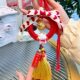 Handmade Rope Weaving DIY Golden Broom Pendant Material Kit, Year of the Dragon Self-Made Car Hanging Ornament, Gift for Dad or Boyfriend for New Year