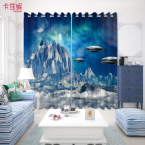 Childrens room cartoon boy curtain partition door curtain childrens bedroom bay window curtain curtain personalized custom