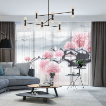 Customized traditional Chinese painting ancient style new Chinese curtain curtain curtain Chinese style bedroom living room blackout floor-to-ceiling window Club Hotel