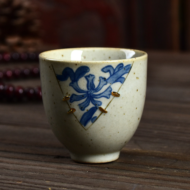 Antique rough pottery tea cup tea cup retro kung fu tea cup single cup master cup household tea cup creative smell cup
