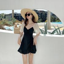 2021 new seaside swimsuit women spa cover with slim and conservative students Conjoined Korean Ins small fragrant wind swimsuit