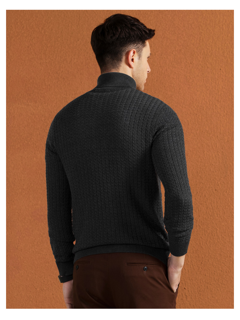 Hàng ngàn con hạc giấy cổ cao áo len nam 2018 mới áo len retro trẻ trung áo len dài tay áo thun 50010 quần jogger nam