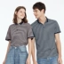 Nghìn lẻ giấy đôi nam cotton mặc mùa hè 2020 sọc mới tương phản áo thun tay ngắn nam top 25164 - Polo