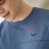 Комфортная мягкая футболка для отдыха, круглый воротник