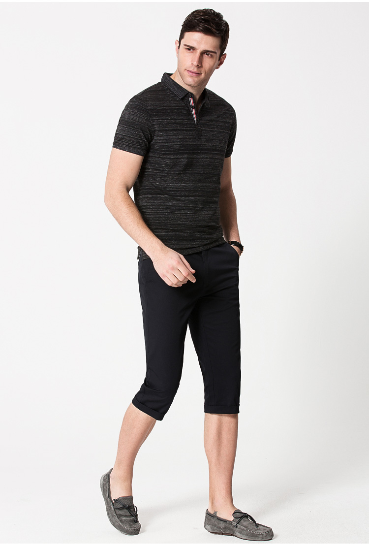 Hàng ngàn con hạc giấy nam áo polo ngắn tay nam Mùa hè nam mỏng áo thun cotton màu sắc kinh doanh thường xuyên polo nam