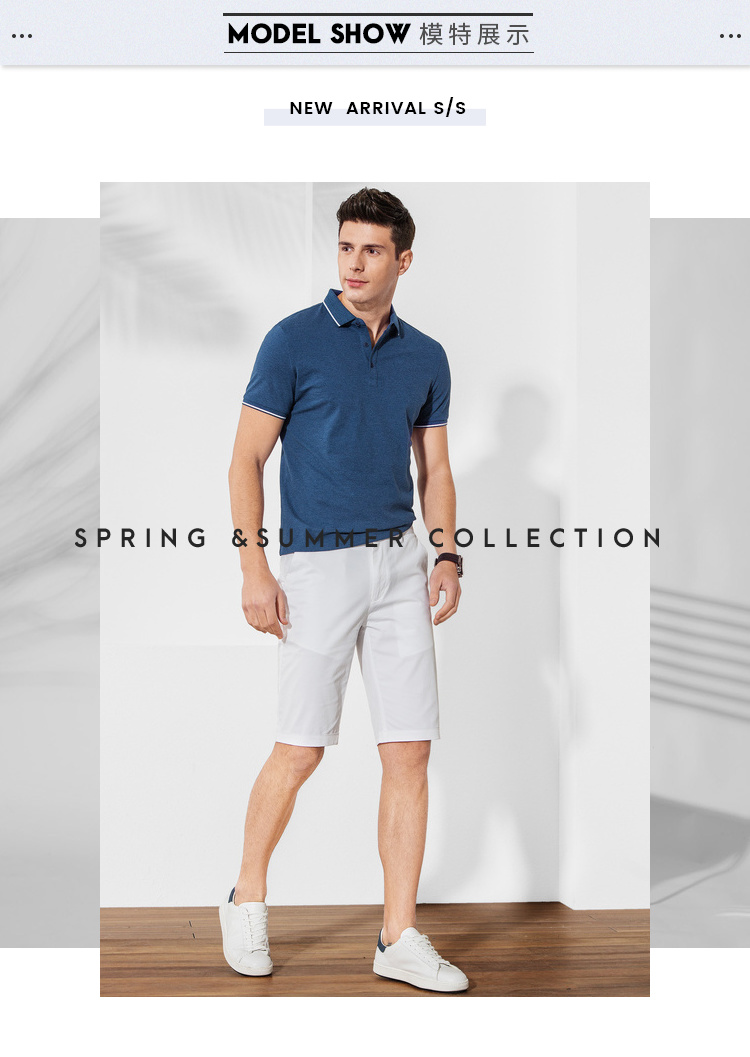 Hàng ngàn con hạc giấy polo nam triều Anh mùa hè ve áo ngắn tay áo thun Thanh niên nửa tay áo quần áo nam 2627 áo polo đẹp