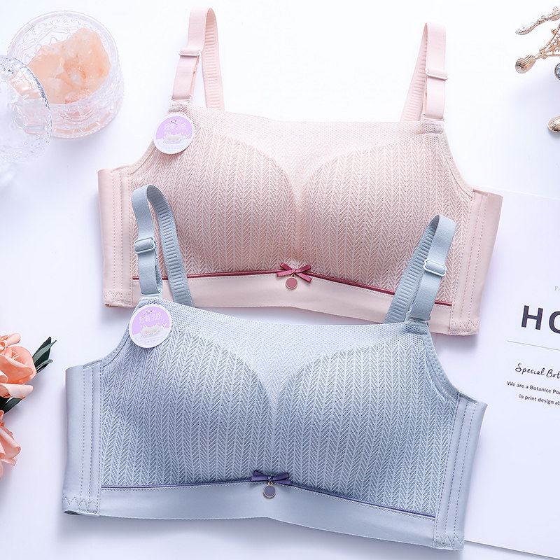 Seamless tube top bra without steel ring anti-light underwear women's small chest gathered adjustable lace wrapped chest summer