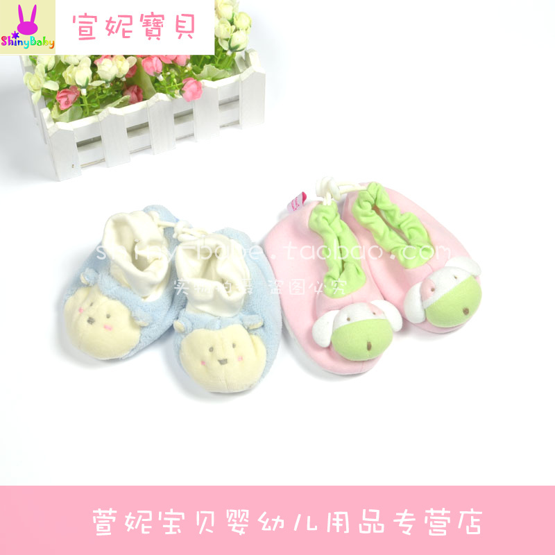 Cartoon male and female baby shoes autumn and winter newborn shoes baby shoes soft bottom non-toddler shoes 0-6 months