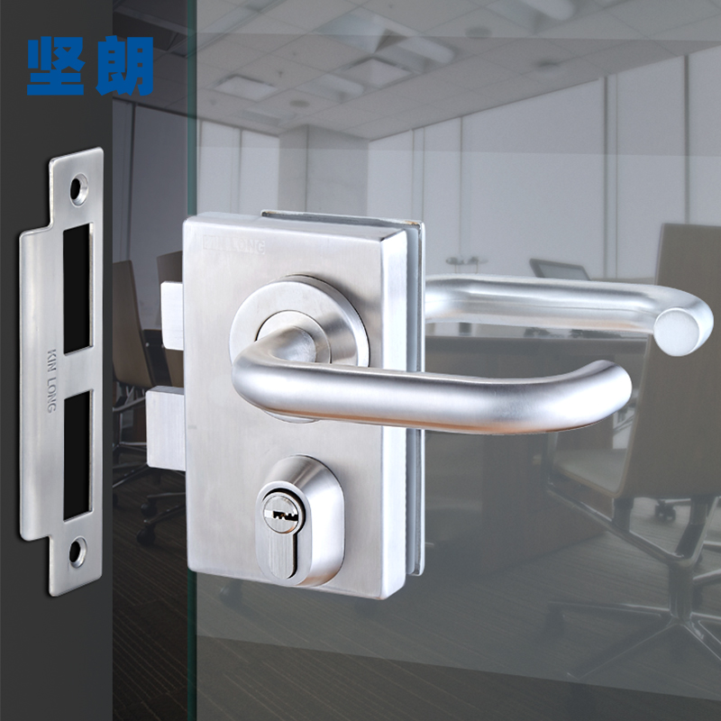 Firmness indoor glass door lock office door lock indoor lock single door entry door glass lock WM103165