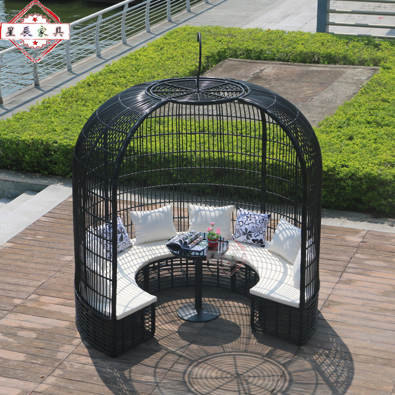 Outdoor creative vines Sofa Restaurant Cassette Bird Cage Sofa Bed Sofa Bed Minjuku Villa Courtyard Holiday Area Bird Nest Hotel-Taobao