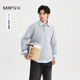 Sanfu 2025 Winter Men's Simple Solid Color Henley Collar Sweater Casual Loose Pullover Top 510197