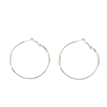 Sanfu earrings large circle plain hoop earrings fashionable hoop high-end European and American style earrings 2024 new style