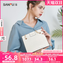 Sanfu womens bag 2021 new summer fashion embroidery grid design sense large capacity chain bag diamond pattern shoulder bag