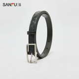 三福 Ремень женский весенний нежный и сладкий аромат ромбов с узором простые изделия из кожи 498334