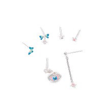 Sanfuguo Chaozhuang Zhou Mengdie combination earrings a set of three pairs new Chinese style earrings jewelry 833878