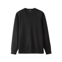 Sanfu 2024 Autumn Mens Solid Color Crew Neck Sweater Trendy Fit Drop Shoulder Casual Top 489180