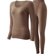 Sanfu Womens Autumn Medium Thin Texture Seamless Underwear Set Home Slim Fit Tops and Pants 833438