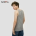 Sanfu Men Vest mùa xuân đơn giản Màu đơn giản Cổ tròn Trang chủ Vest giản dị chạm đáy Top 419634 - Áo vest