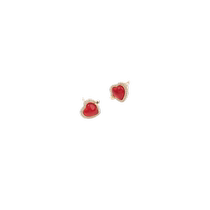 Sanfu vintage acacia red bean earrings pair elegant style jewelry earrings accessories 837770