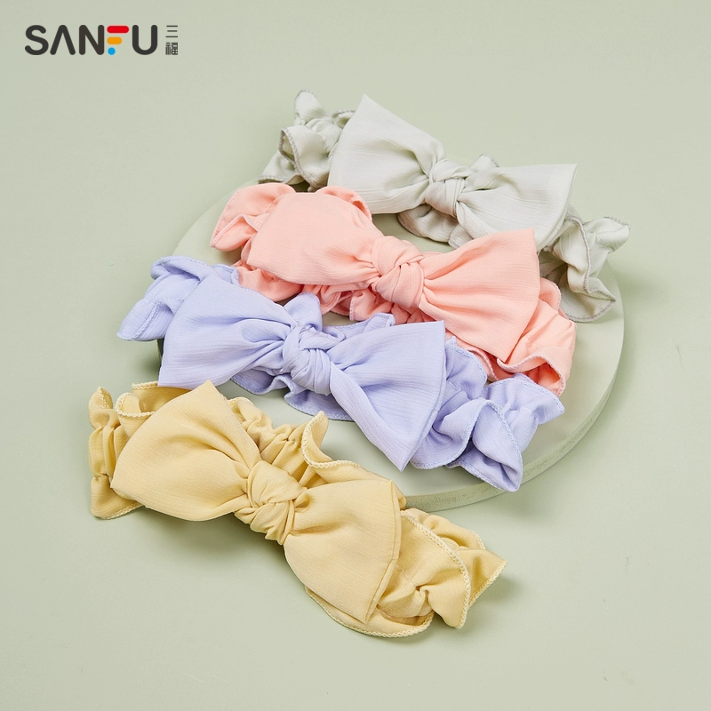 Sanfu cô gái tính khí macaron màu băng đô xếp li nơ, phụ kiện tóc để rửa mặt, mũ chuỗi 792785 - Phụ kiện tóc