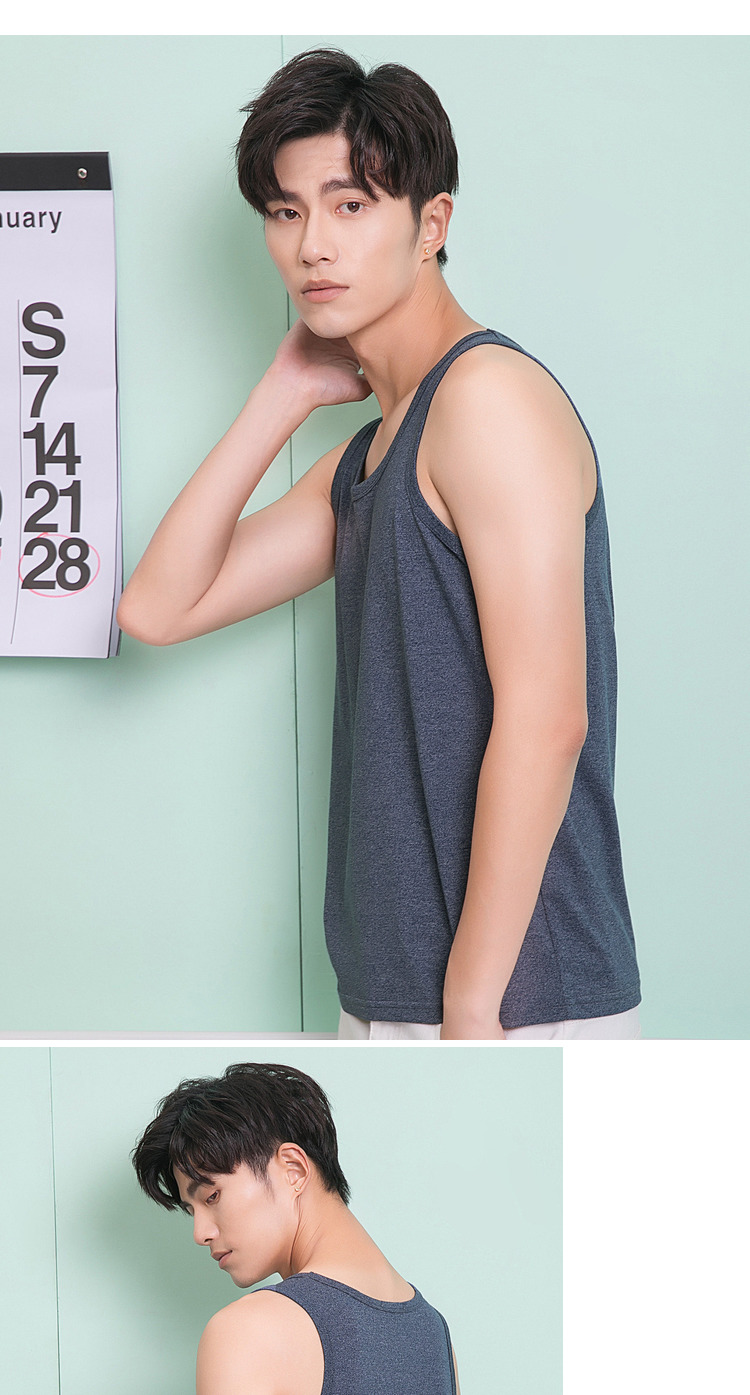 Sanfu 2018 hè nam mới đơn giản vest mỏng thể thao màu áo cotton phía nam 385715 ao ba lo nam