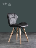Творческий дизайнерский стул мягкий сумка для обеденного кресла для переговоров и стул Комбинированный кофейный стул Кожаный стул современный минималистский кожа