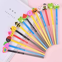 Карандаш с животными, ластик, 10 шт