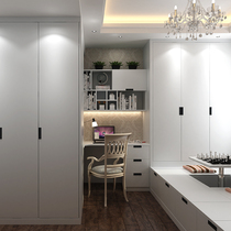 Long-made wooden wood-made solid wood tatami bed wardrobe integrated custom desk combination whole house whole tatami custom