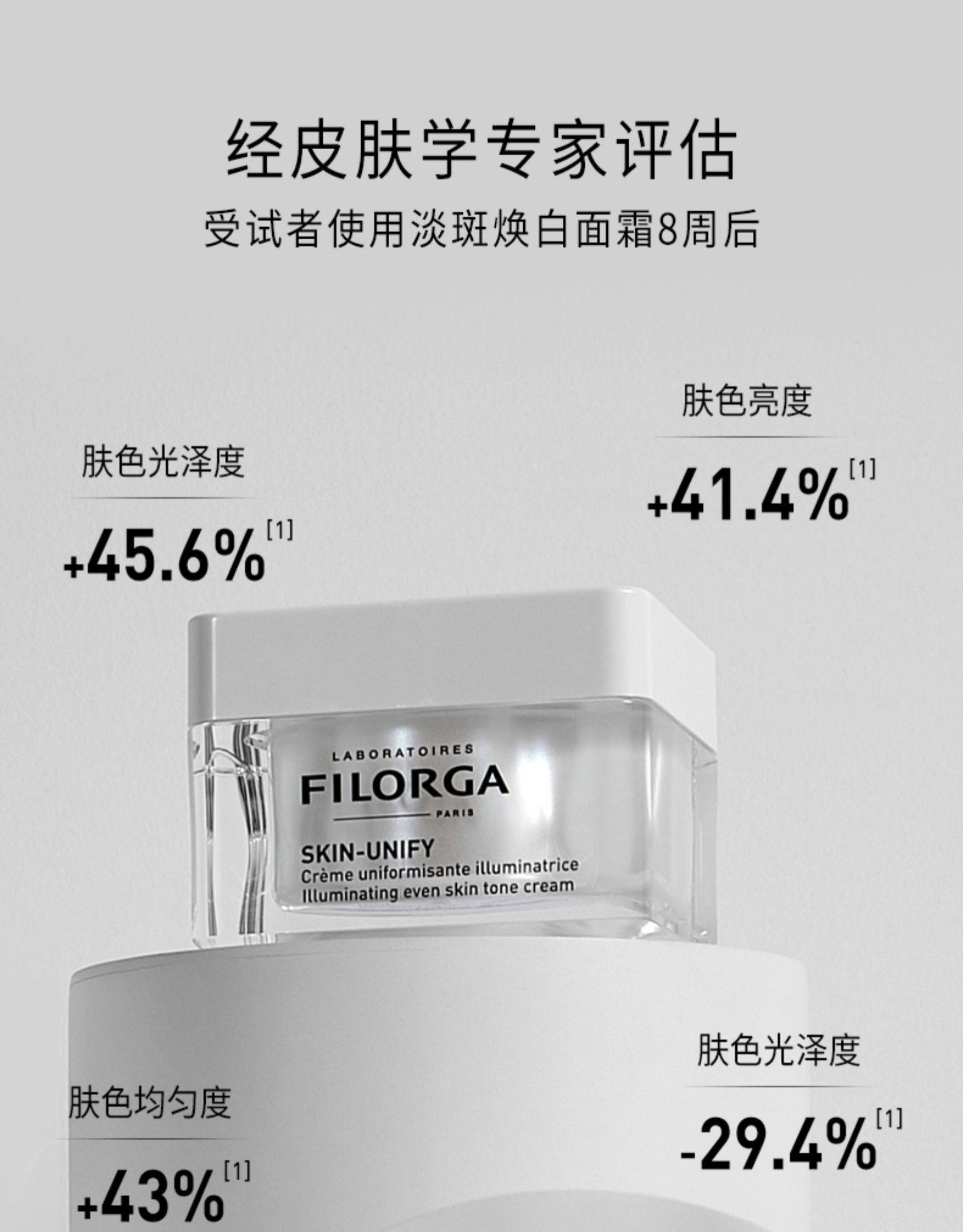 Filorga 菲洛嘉 淡斑焕白面霜 50ml 天猫优惠券折后¥179包邮包税(¥599-420)赠同款15ml*2支+十全大补面膜30ml