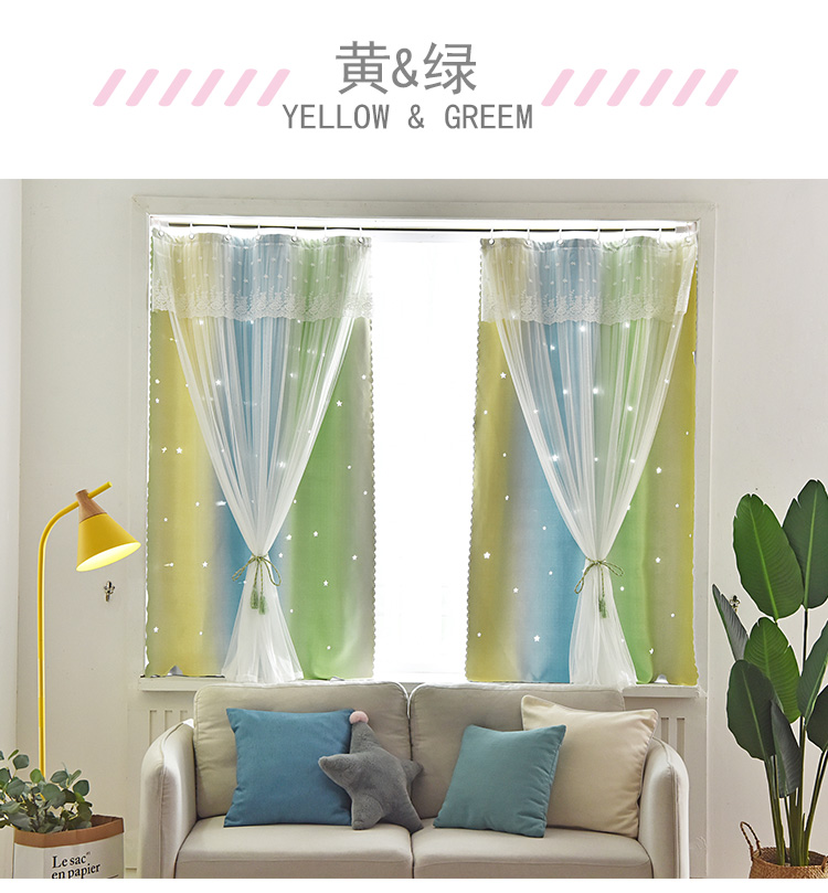Rèm cửa kính thiên văn miễn phí đột lỗ cài đặt phòng ngủ bay cửa sổ vải bóng râm đơn giản nhỏ rèm vải hoàn thành lưới màu đỏ in - Phụ kiện rèm cửa thanh ray treo rèm cửa