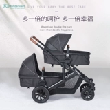 Съёмная складная летняя коляска для близнецов для двоих с сидением, дракон и феникс, можно сидеть и лежать