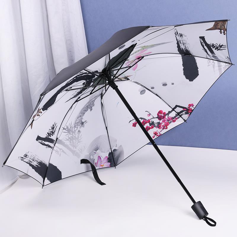 19 creative black glue sunscreen umbrellas starry sky umbrella female Korean small fresh rain and sun dual-use student folding male