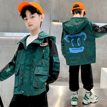 Children's clothing Boys' Spring Jacket Spring Festival Festival 2022 The new foreign air blows up in the spring of the street