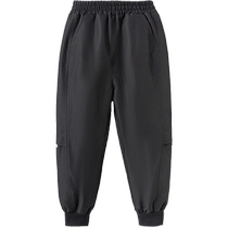 Semir childrens trousers 2024 new three-proof warm down pants winter boys and girls elastic waist leggings