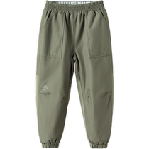Semir childrens trousers 2024 new three-proof loose leggings winter warm cotton trousers boys and girls color matching trousers