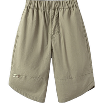 Semir childrens pants 2024 new style irregular design elastic waist loose three-quarter pants summer boys casual pants