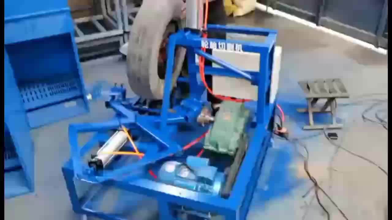 Automatic Double Sidewall Tire Cutter Tire Ring Cutting Machine Used