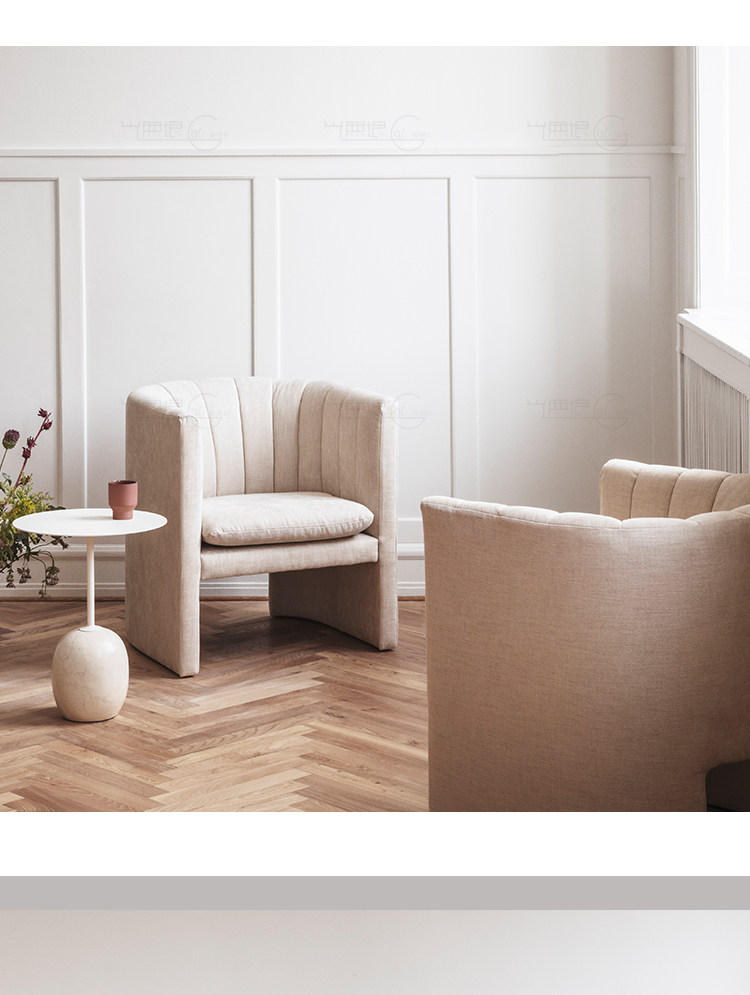 Мягкое кресло 丹麦＆tradition客厅书房卧室沙发进口单人丝绒休闲椅现代简约 Other