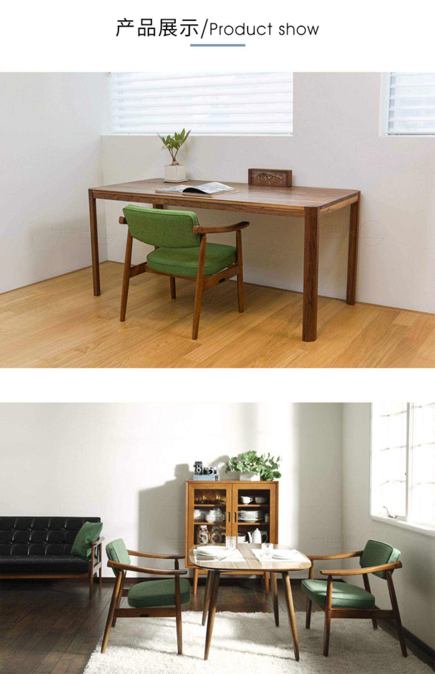 Мягкое кресло 日本karimoku日式复古原装进口实木皮革厚坐垫沙发椅扶手椅餐桌椅